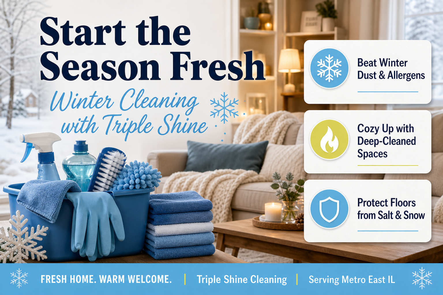 Start the season fresh with winter cleaning from Triple Shine Cleaning