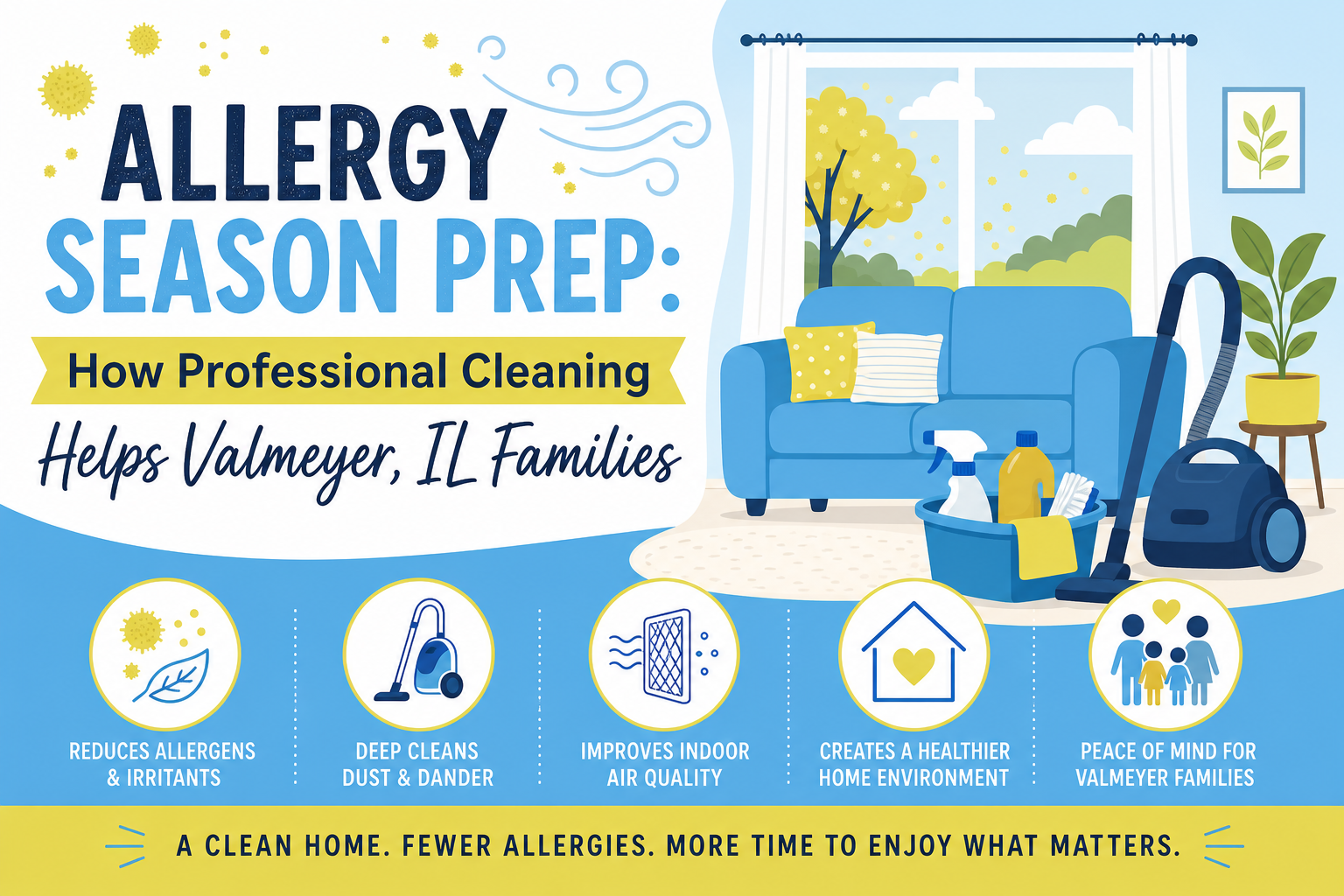 Allergy Season Prep: How Professional Cleaning Helps Valmeyer, IL Families - Triple Shine Cleaning