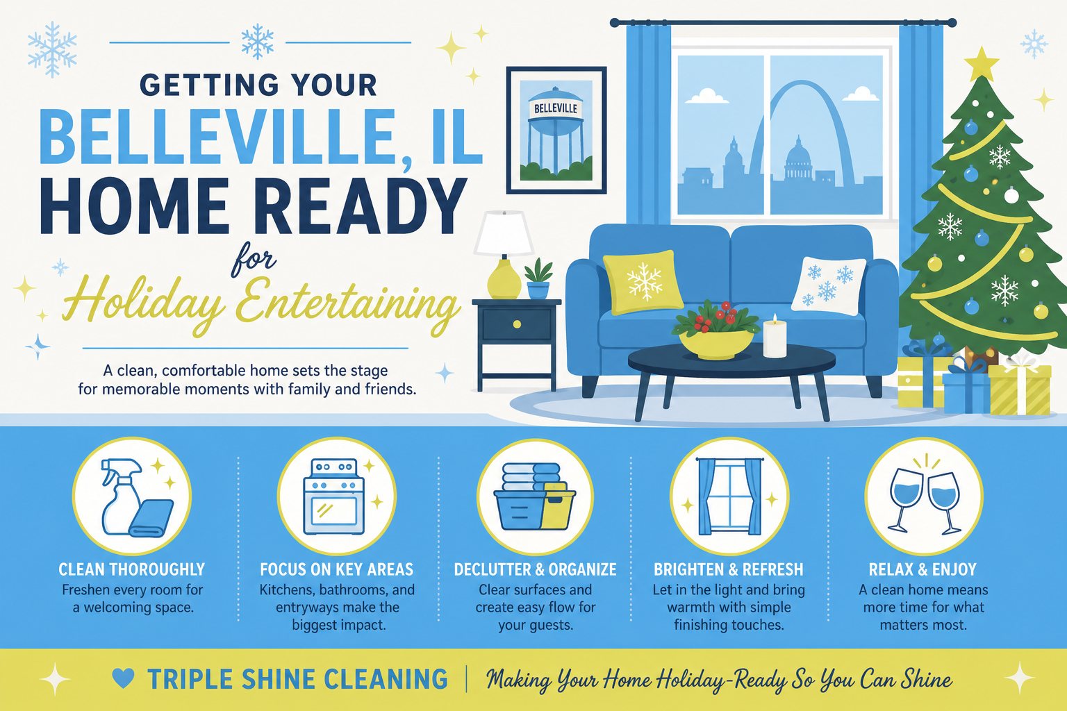 Getting Your Belleville, IL Home Ready for Holiday Entertaining - Triple Shine Cleaning