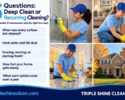 Deep Cleaning vs Recurring Cleaning in Columbia, IL - Triple Shine Cleaning